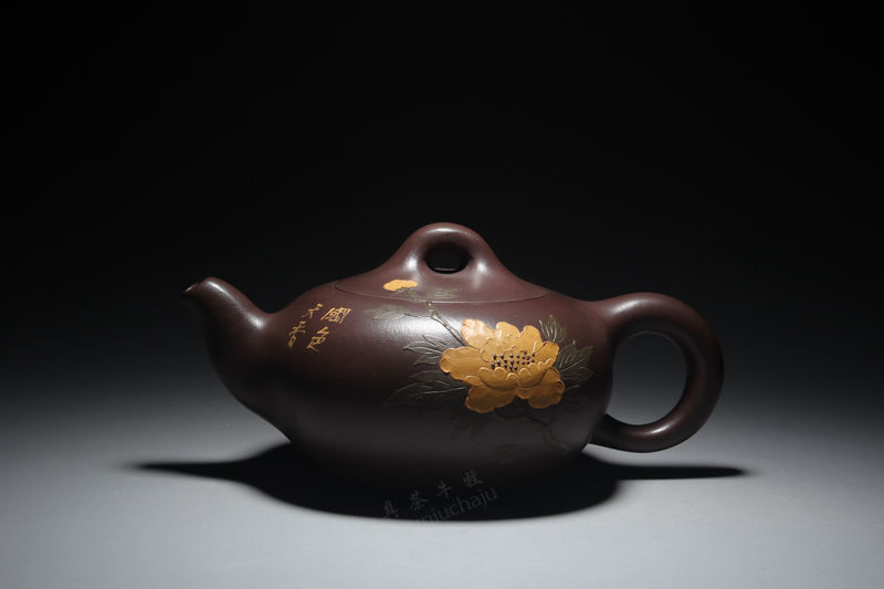 牧牛紫砂壶有职称持壶照手工紫砂茶壶国色天香105ml 特价混批示例图2
